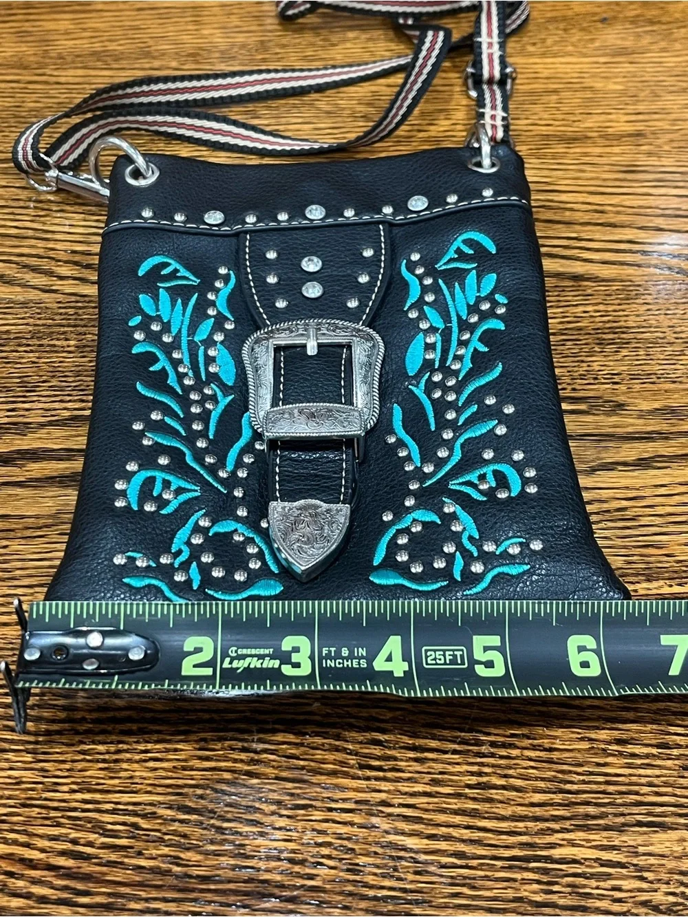American Bling Western Crossbody Purse - Rodeo Turquoise Festival Country